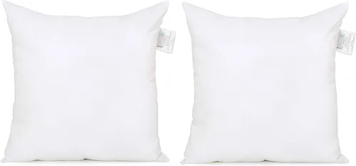 Miniatura 8 de Acanva Relleno de almohada alternativo de plumón, hipoalergénico, cuadrado, suave, relleno decorativo, 12 x 20 pulgadas, blanco, juego de 2