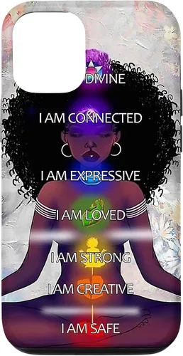 Miniatura 28 de Black Women Chakra Connected Expressive Strong Curly Hair Case for iPhone 17