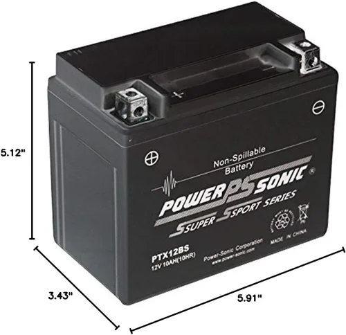 Miniatura 2 de Batería Power-Sonic (PTX12-BS) sellada sin mantenimiento Powersport