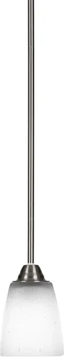Miniatura 298 de Toltec Lighting Paramount - Mini colgante de 1 luz en acabado negro mate con cristal de arte perla de 7 pulgadas y estilo negro