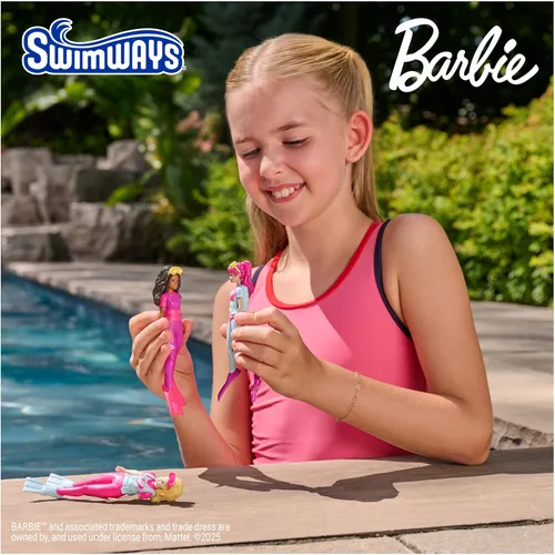 Miniatura 2 de SwimWays Barbie Personajes de Buceo Paquete de 3, Accesorios de Piscina y Juguetes de Piscina para Niños, Suministros para Fiestas en la Piscina