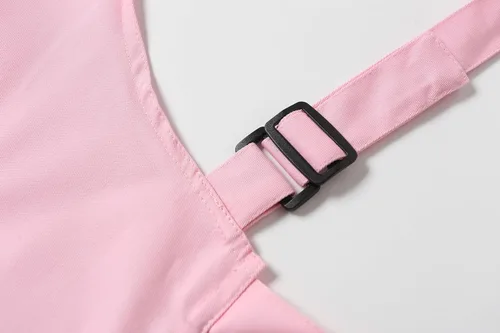 Miniatura 38 de Jeelow Delantal de cocina de algodón o sarga de algodón para hombres y mujeres, ajustable con bolsillos ajustables