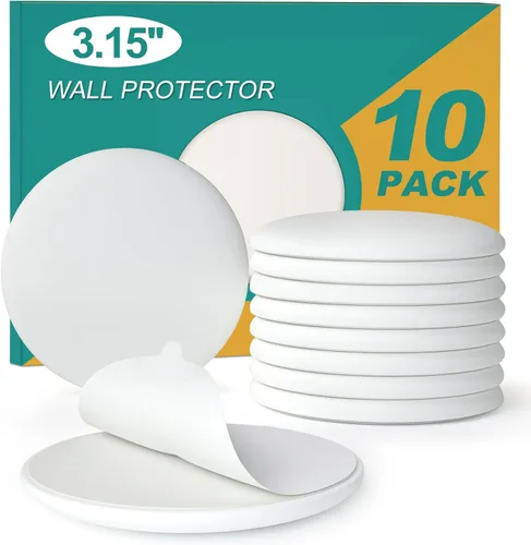 Miniatura 8 de [3.15"] Topes de Puerta Protectores de Pared, 6 Piezas Grandes Amortiguadores de Puerta de Silicona Blanca con Adhesivo Fuerte Engrosado