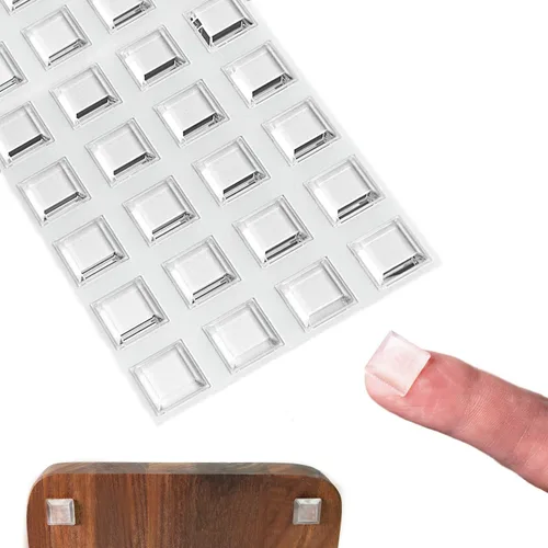 Miniatura 9 de BEADNOVA Patas de goma, 100 almohadillas de silocono, espaciadores de marco transparente, protectores de puerta de gabinete, pies de goma
