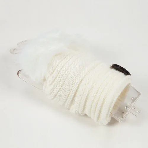 Miniatura 3 de Olinase Guantes de punto sin dedos para mujer de piel sintética elásticos para invierno cálidos
