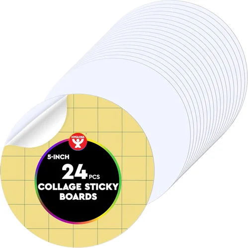 Miniatura 22 de Hygloss Pizarras adhesivas para collage – Paquete de 24 tableros de collage autoadhesivos de 4 x 6 pulgadas para niños, tableros de montaje