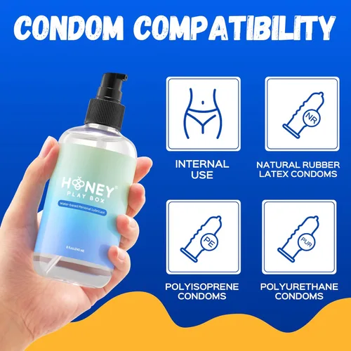 Miniatura 3 de Lubricante personal a base de agua (8 onzas líquidas) para hombres, mujeres y parejas, apto para juguetes, sin sabor, antiadherente, fácil