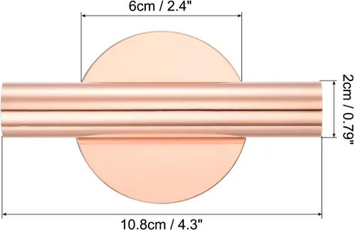 Miniatura 2 de PATIKIL Florero de tubo floral de metal montado en la pared, estante de florero de flores secas para decoración de exhibición, oro rosa
