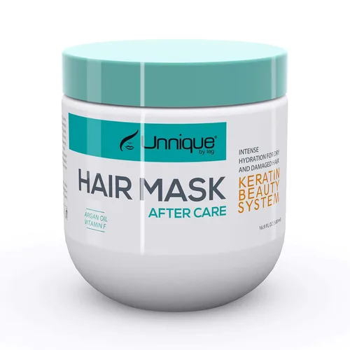 UNNIQUE KBS Mascarilla hidratante para el cabello, mascarilla de tratamiento capilar con aceite de argán, repara el cabello seco, dañado y
