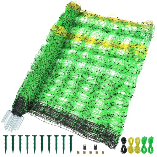 Red eléctrica para cerca, 49.6 pulgadas de alto x 164 pies de largo, redes portátiles para ganado para cerdos, ganado, ovejas, pavo, cabra, animales