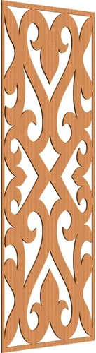 Miniatura 50 de Keene Paneles de pared decorativos de madera con calado, 9 3/8 pulgadas de ancho x 24 3/8 pulgadas de alto x 1/4 de alto, roble rojo rojo (Red Oak)