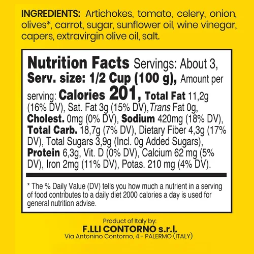 Miniatura 2 de Contorno Aperitivo de alcachofa Caponatina 10.5 oz Ideal para Bruschetta Hecho en Italia