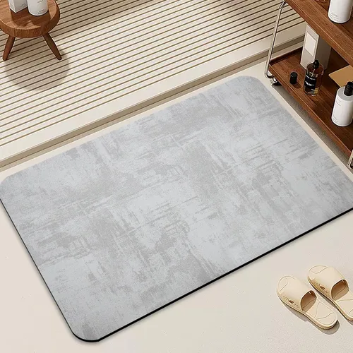 Miniatura 11 de Alfombras de baño de punto gofre, estilo bohemio, súper absorbente, antideslizante, lavable, ultra suave, con parte trasera de goma, tapetes de baño