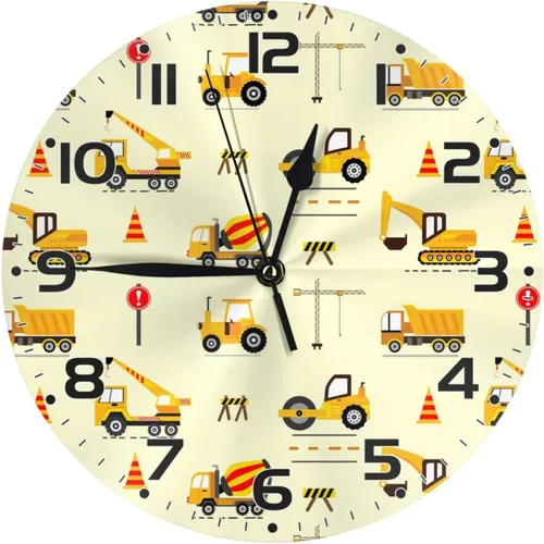 Miniatura 10 de Reloj de pared para niños y niñas, de 10 pulgadas, silencioso, sin tictac, fácil de leer, para niños, niñas, decorativo para habitación de niños