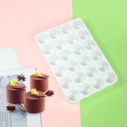 Miniatura 5 de Molde de silicona para tartas de 24 cavidades para hacer galletas, 3D, hecho a mano, reutilización de cocina, herramientas para hornear, mousse