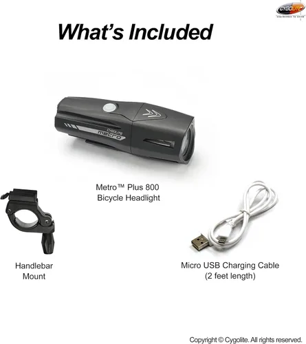 Miniatura 8 de Cygolite Metro Series Bike Lights, USB Rechargeable, Secure Hard Mount, Night & Daytime Modes, Compact, Durable, IP67 Waterproof; Road, Mountain