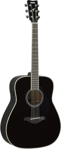 Yamaha FG-TA Guitarra Transacústica con Chorus y Reverb, Negro