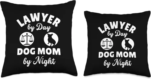Miniatura 3 de Lawyer Gifts For Women Dog Mom Law School Student Law Women Justice Lawyer by Day Dog Mom by Night - Almohada de 18 x 18 pulgadas, multicolor