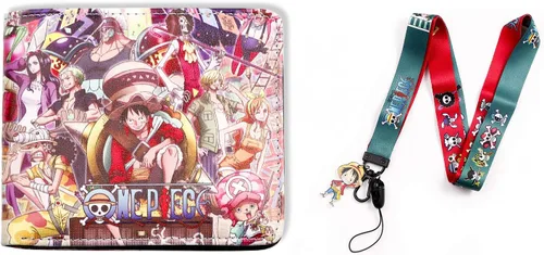 Cartera de cuero de una pieza para hombre y niño con cordón de una pieza One Piece B Funda tipo cartera para tarjetas