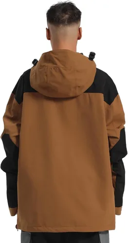 Miniatura 55 de GSOU SNOW Chaqueta de esquí para hombre, abrigo de nieve para snowboard, cálido, invierno, impermeable, con capucha