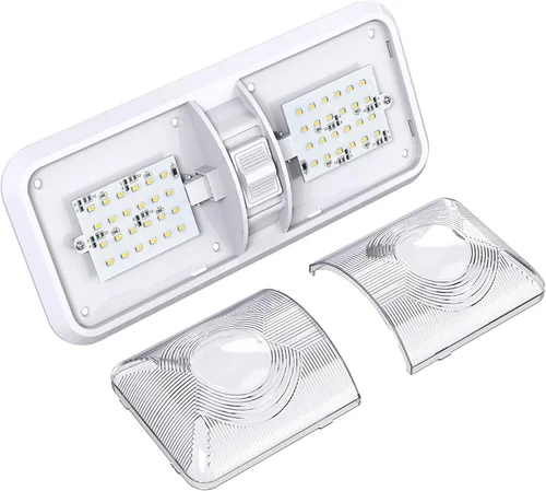 Miniatura 7 de Paquete de 2 luces LED para techo con doble cúpula para RV con interruptor de encendido/apagado para iluminación