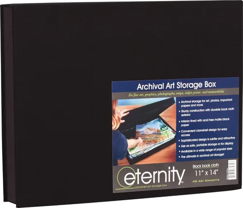 Miniatura 12 de HG Art Concepts Eternity Archival Clamshell - Caja de almacenamiento de fotos, color negro, 24 x 32 pulgadas, para almacenar obras de arte, fotos