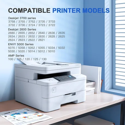 Miniatura 2 de 65XL para HP Cartucho de tinta negra de alto rendimiento de repuesto para tinta HP 65, 65XL Cartucho de tinta negra para impresoras HP Deskjet 3755