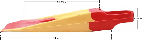 Miniatura 2 de Voit Aletas de natación rojas y amarillas: diseño legendario de aleta de natación, unisex, construcción de goma de doble densidad, aumenta