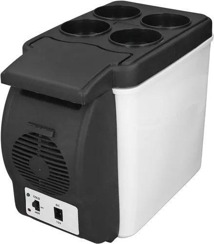 Pssopp Refrigerador portátil de 6 litros, refrigerador eléctrico portátil de 6 litros, mini nevera portátil para dormitorios, automóviles, oficinas,