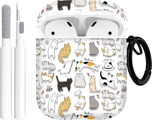 Miniatura 20 de Gedicht Compatible con fundas protectoras Apple Airpods de 2ª generación, zapatos deportivos de baloncesto y fútbol, repuesto suave de TPU