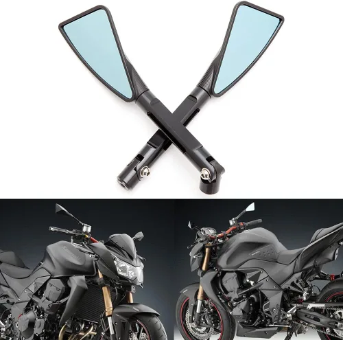 Miniatura 7 de JMTBNO Espejo universal CNC para manillar de motocicleta de 0.315 in y 0.394 in, espejos retrovisores laterales de motocicleta para bicicleta