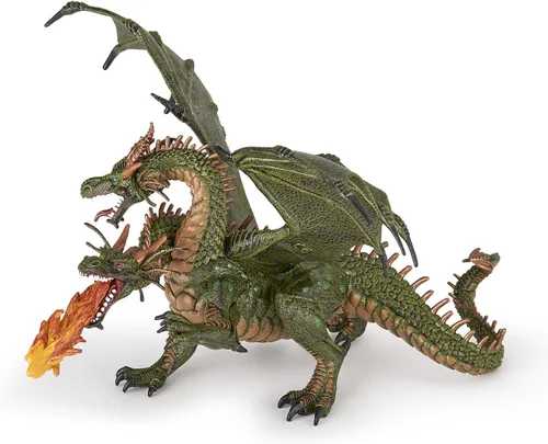 Papo - Figura realista de dragón de dos cabezas - A partir de 3 años - Colección de fantasía y medieval - Juego creativo de aventuras legendarias -