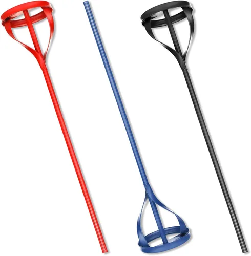 Therwen Mezclador de pintura de 3 piezas para accesorio de taladro, cubos de 1 a 5 galones, se adapta a taladros estándar, fácil de limpiar,