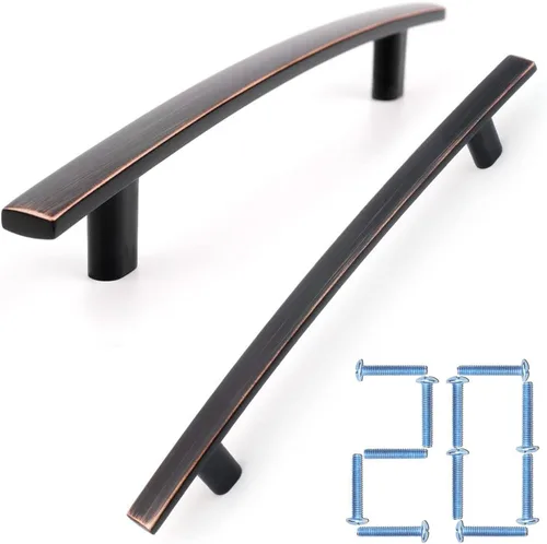 Miniatura 28 de KOOFIZO Paquete de 20 tiradores de bronce aceitado de 3 pulgadas para gabinetes de cocina, manijas de bronce frotado para gabinetes de cocina