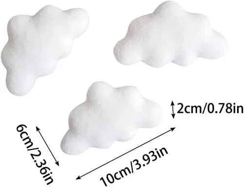 Miniatura 7 de Juego de accesorios de fotografía para recién nacidos, 5 globos de fieltro y 3 nubes para sesiones de fotos de bebés, niños y niñas, accesorios de 5
