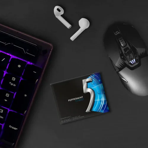 Miniatura 5 de 5 GUM Goma de mascar de menta Cobalt sin azúcar a granel, estimula tus sentidos mientras escuchas tu música favorita, mini esenciales para el bolso