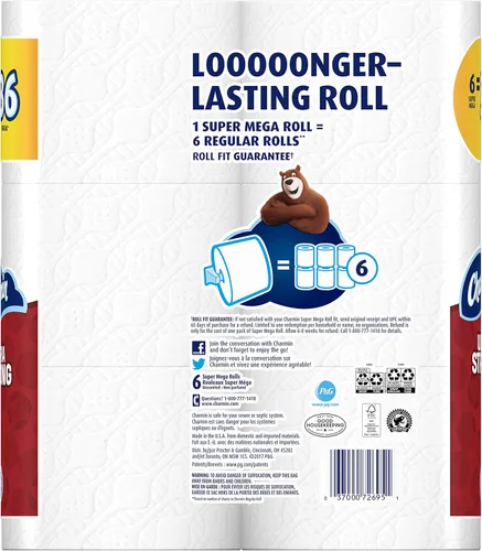 Miniatura 2 de Charmin Ultra Strong - Papel higiénico, 6 rollos jumbo