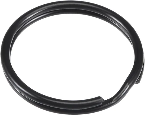 Miniatura 7 de uxcell Llaveros divididos de 0.591 in, conector de salto abierto para bolsa de mano con cremallera, hierro de pintura electroforética, paquete de 30