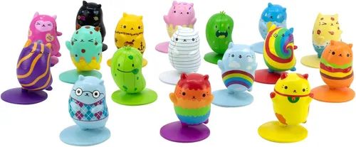 Miniatura 5 de Cats vs Pickles Paquete de 3 mini figuras Mini figuras para niños Figuras de animales pequeños Juguetes de plástico para niños y adultos