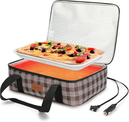 Miniatura 8 de Calentador de Alimentos Eléctrico Portátil para Cazuela - Bolsa de Almuerzo Grande con Calefacción para Coche y Camión, 12V/24V/110V, Termo