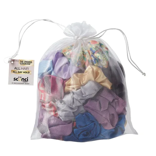Miniatura 8 de Scunci by Conair The Original Satin Scrunchies 20pk - Accesorios para el cabello para niñas y mujeres - Ideal para todo tipo de cabello - Varios