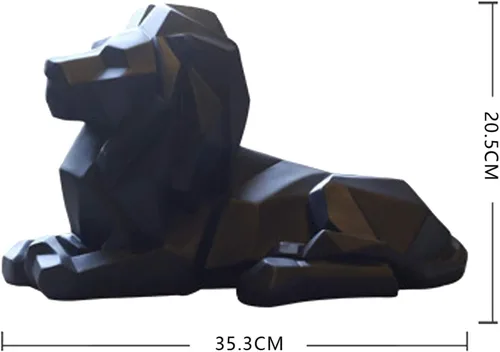 Miniatura 2 de FJWYSANGU Abstracto León Estatuas Mano Anhelada Animal Escultura De Resina Decoración Moderna Del Hogar Blanco León Blanco
