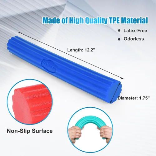 Miniatura 2 de Flexible Resistance Bar for Physical Therapy, Resistance Exercise Twisting Bar for Tennis Elbow, Tendonitis Pain Relief & Grip Strength Improve