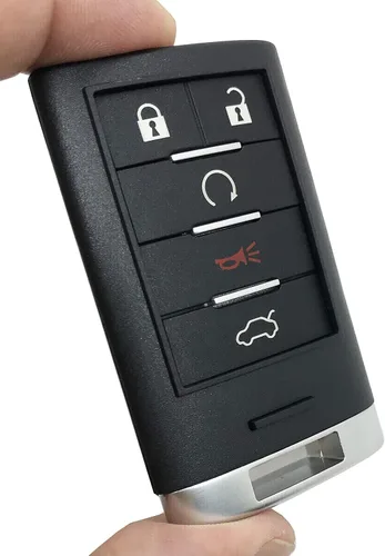 Miniatura 2 de Funda de repuesto para llavero de 5 botones para Cadillac STS CTS 2008-2013 sin llave inteligente con control remoto