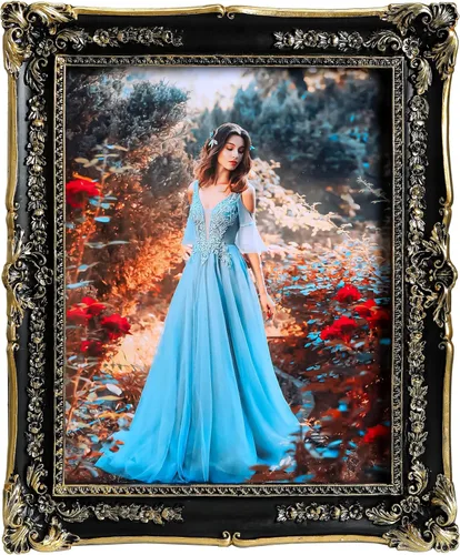 Marco de fotos vintage negro de 8 x 10 pulgadas, elegante marco dorado adornado antiguo con frente de cristal, mesa y exhibición de pared
