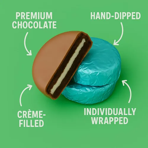 Miniatura 2 de Galletas cubiertas de chocolate 50 piezas papel de aluminio azul claro