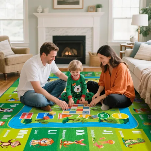 Miniatura 6 de Alfombra ABC de 5' x 7', Alfombras para Niños para Sala de Juegos, Aula, Dormitorio, Tapete de Juego de Aprendizaje Educativo con Alfabeto
