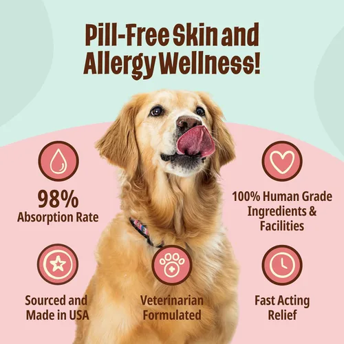 Miniatura 4 de Licks - Alivio de la alergia y la piel del perro sin píldoras, Omega 3, vitaminas y suplementos para aliviar la picazón, suplemento de cúrcuma