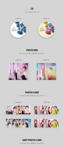 Miniatura 3 de EL7Z UP 7+UP Contenido del primer mini álbum+tarjeta fotográfica+pegatina+seguimiento sellado ELZZ UP (conjunto estándar (Queen+Puzzle))