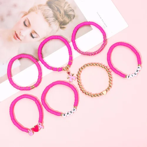 Miniatura 98 de Surfer Heishi - Pulseras apilables para mujer, apilables, de vinilo arcoíris, disco de arcilla, pulseras elásticas para la amistad, joyería bohemia